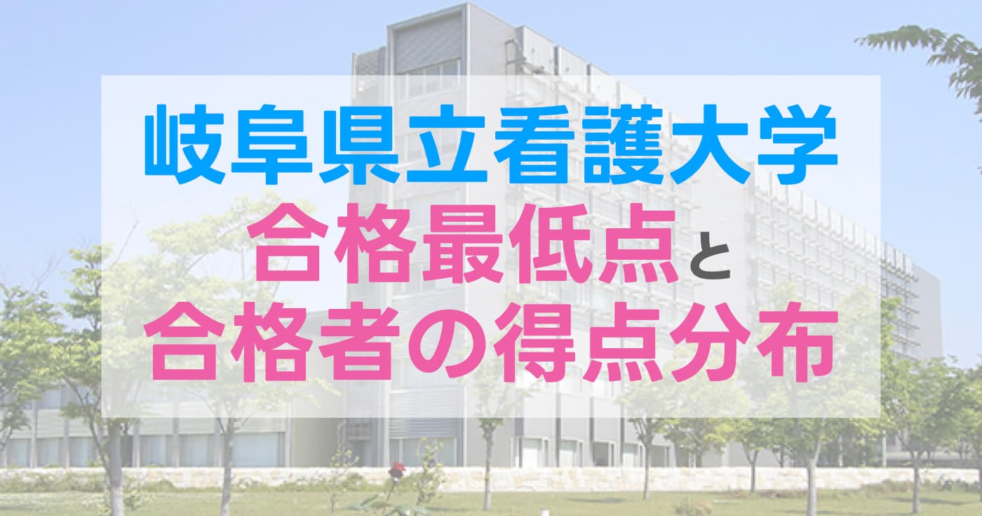 岐阜県立看護大学の合格最低点と合格者得点分布