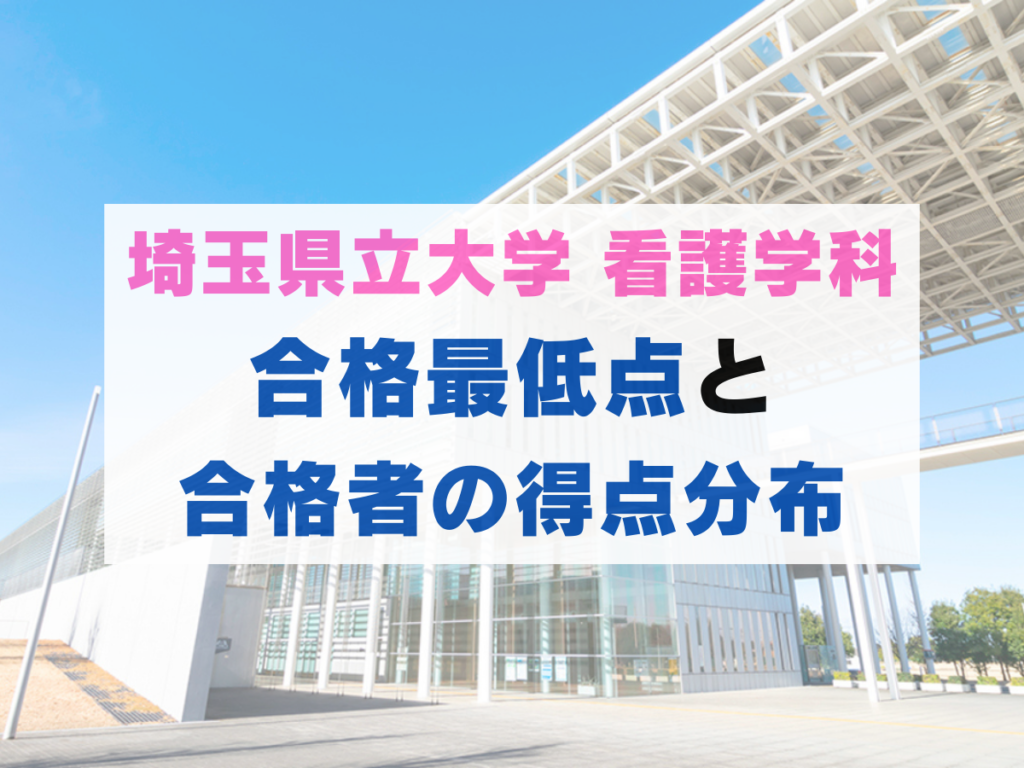 埼玉県立大学看護学科の合格者最低点と得点分布